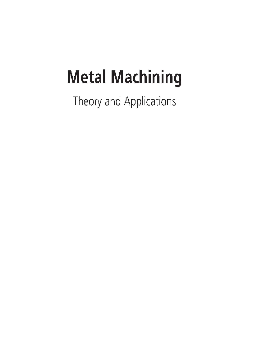 Metal Machining Theory And Applications - Page 2