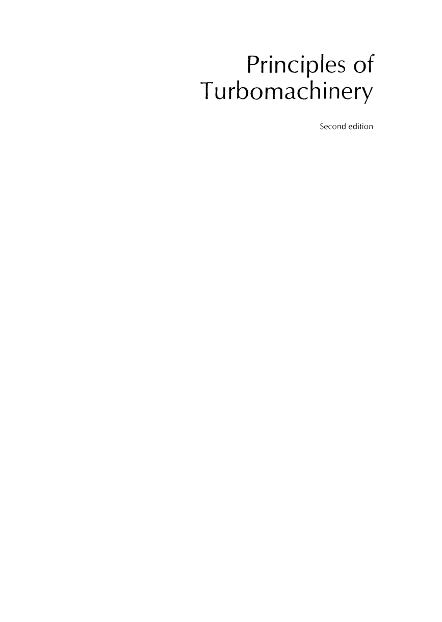 Principles Of Turbomachinery Second Edition - Page 2