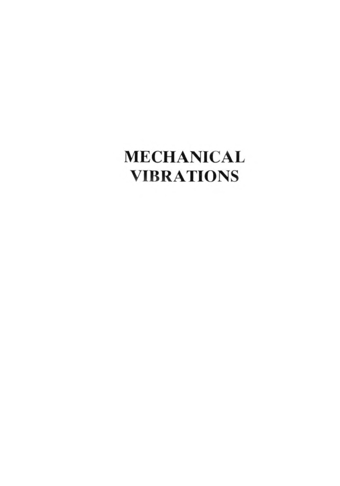 Mechanical Vibrations Volume-I - Page 2