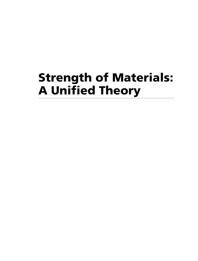 Strength Of Materials A Unified Theory - Page 2