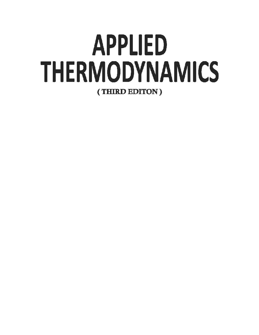 Applied Thermodynamics Third Edition - Page 2