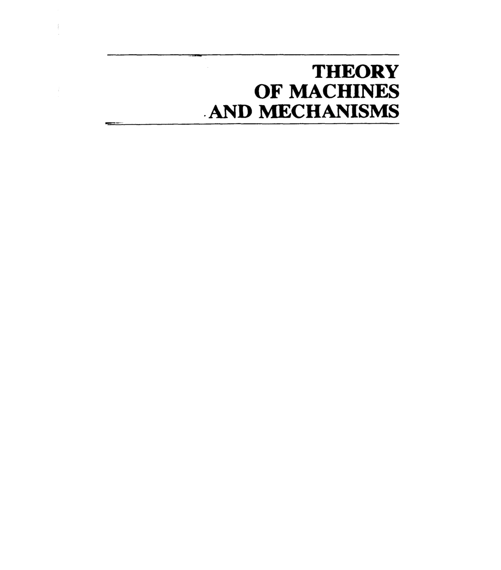 Theory Of Machines And Mechanisms - Page 2