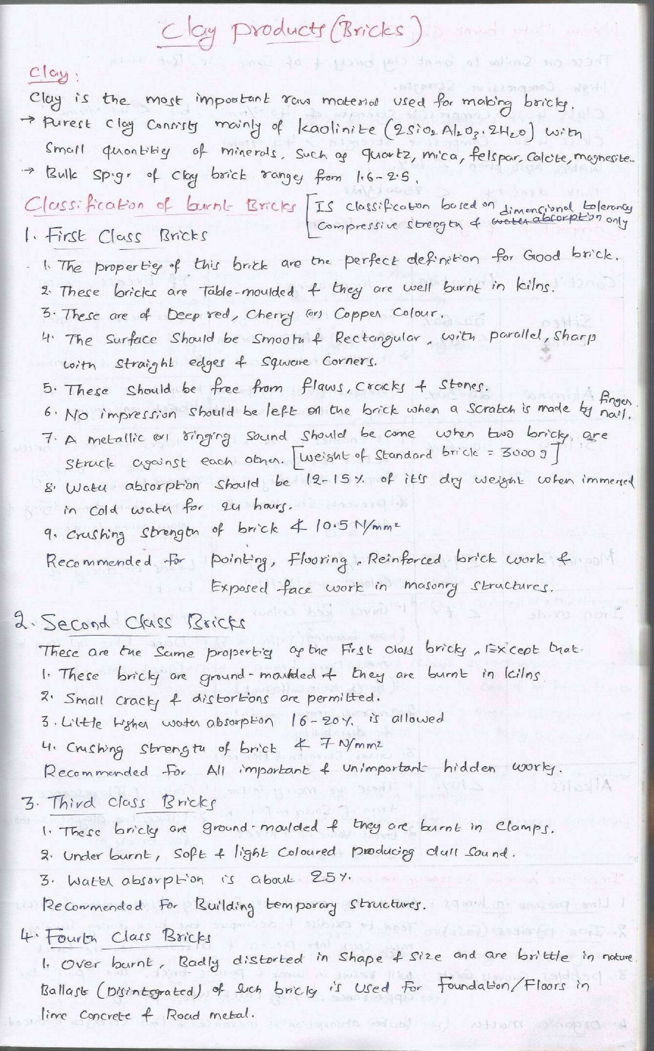 GATE Civil Hand Written Short Notes For Building Material  - Page 4
