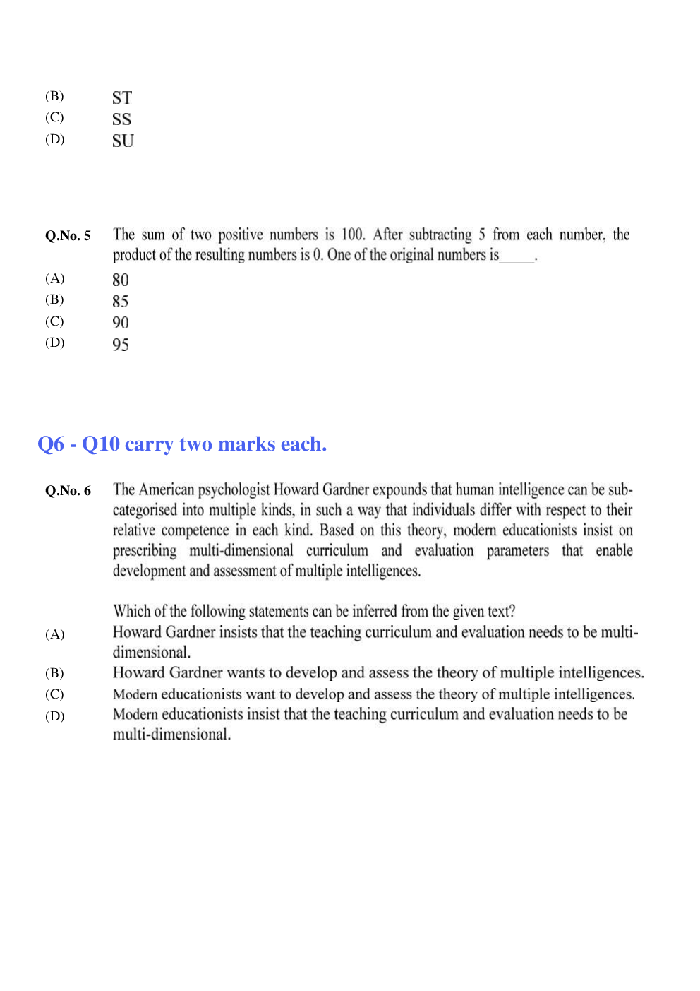 GATE Civil Unsolved Papers 2020 Shift-I - Page 3