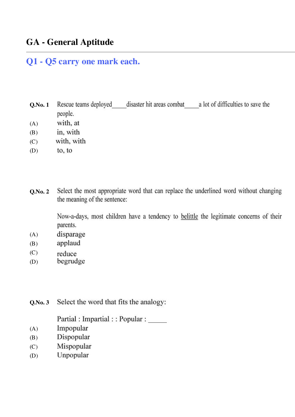 GATE Civil Unsolved Papers 2020 Shift-II - Page 2