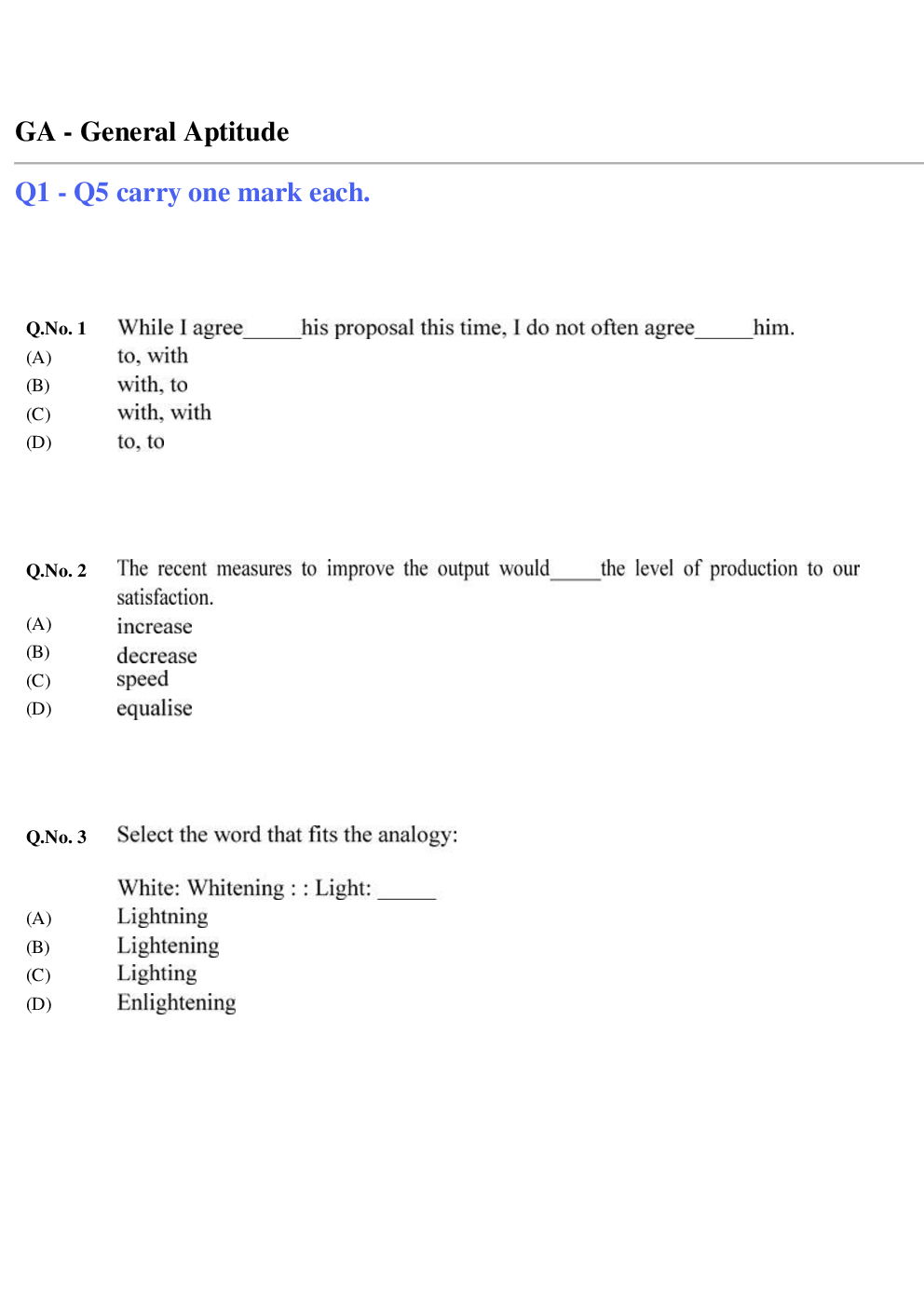 GATE Mechanical  Unsolved Papers 2020 Shift-II - Page 2