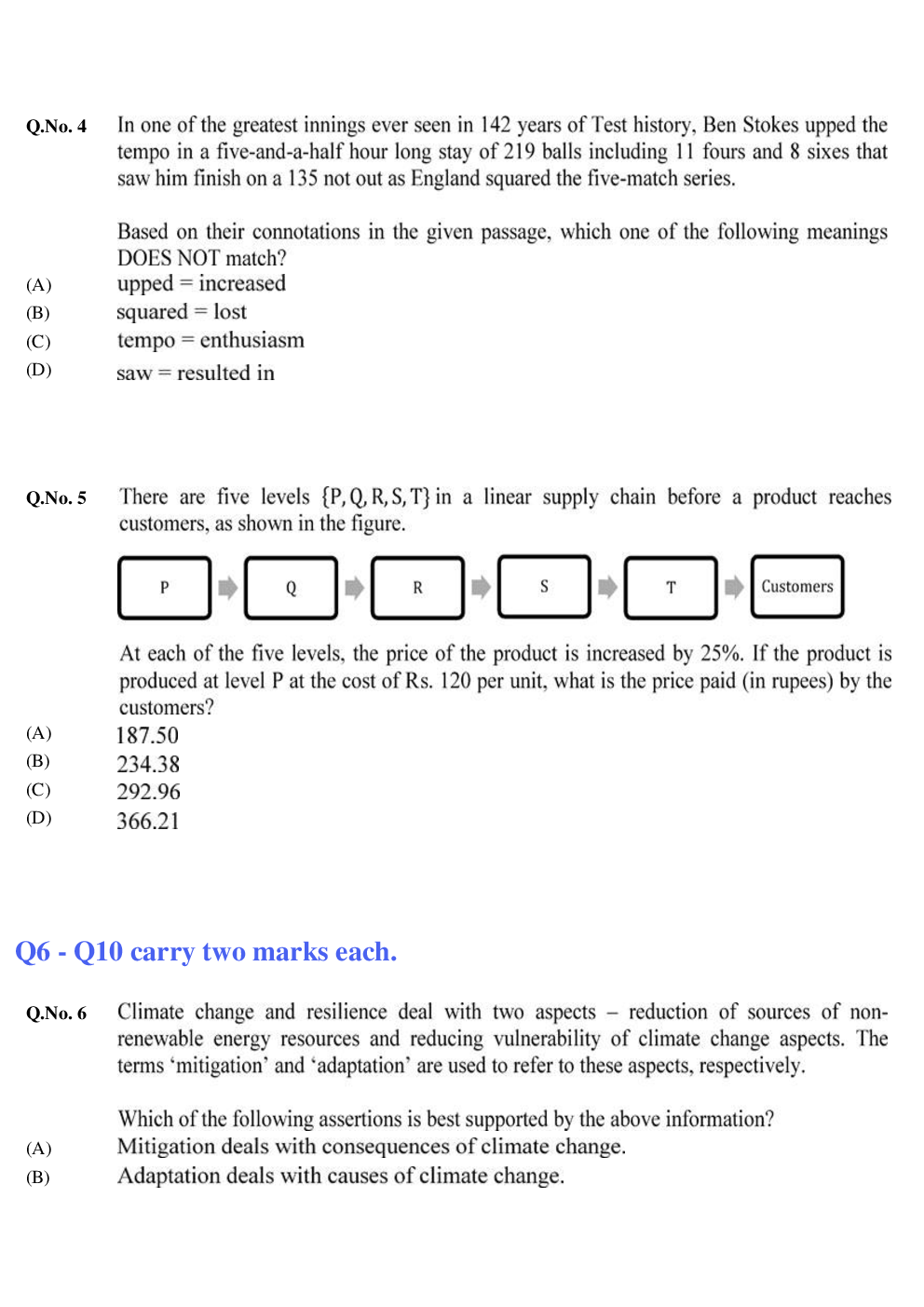 GATE Mechanical  Unsolved Papers 2020 Shift-II - Page 3