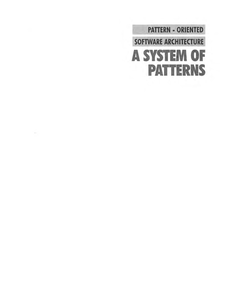 Pattern Oriented Software Architecture A System Of Patterns Volume-I - Page 2