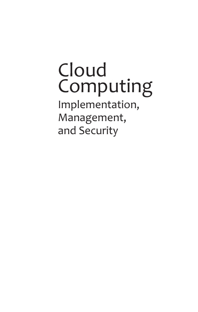 Cloud Computing Implementation, Management, And Security - Page 3