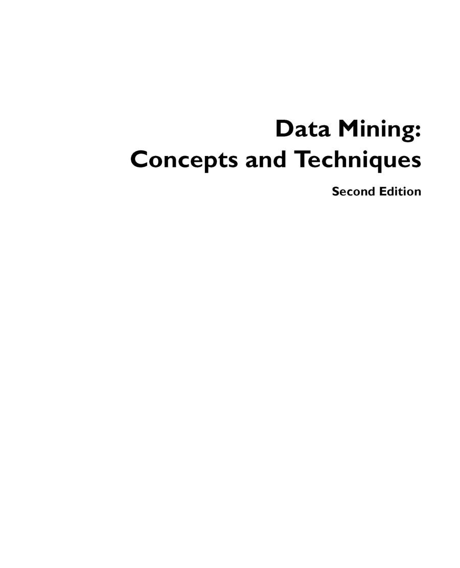 Data Mining Concepts And Techniques Second Edition - Page 2