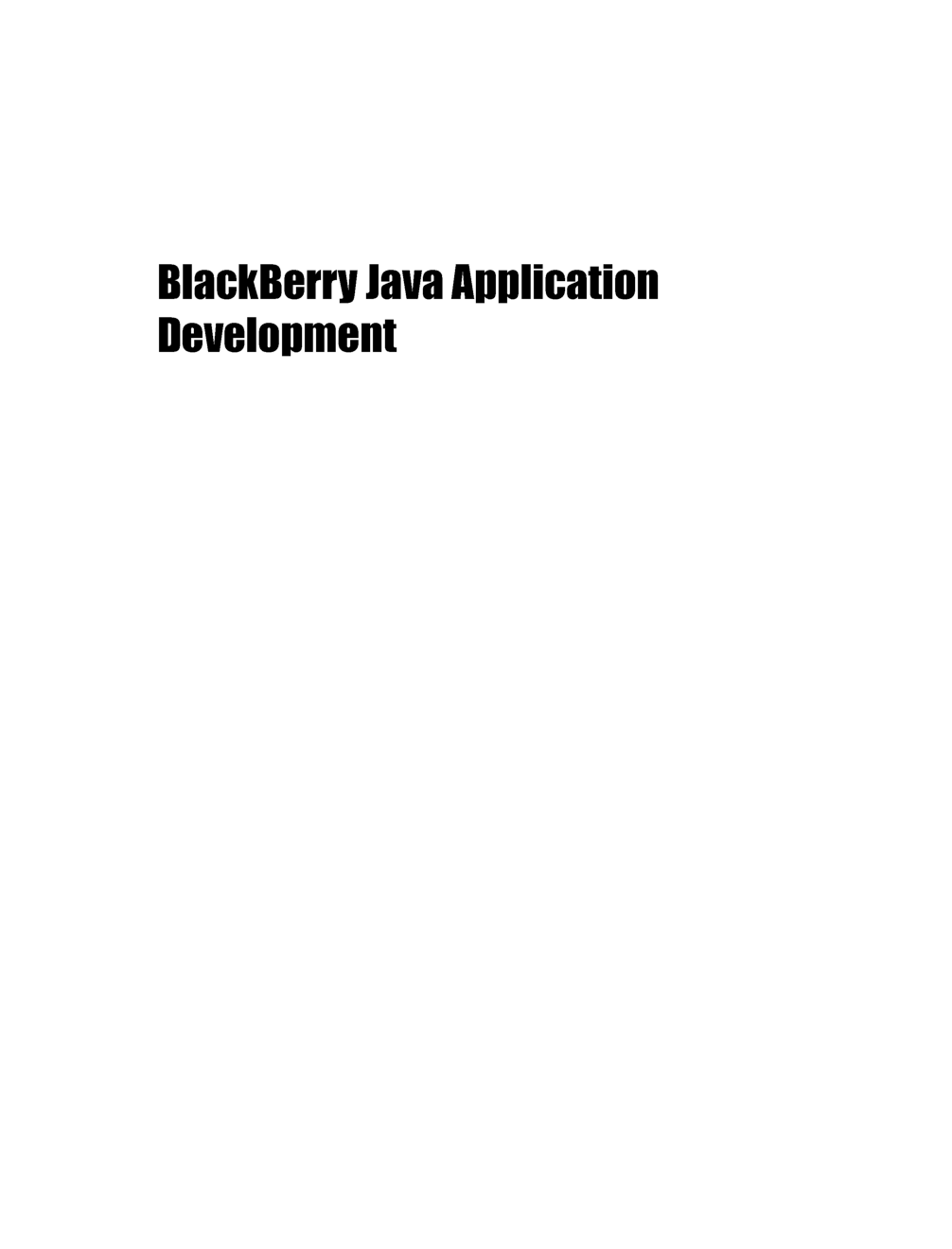 Black Berry Java Application Development - Page 2