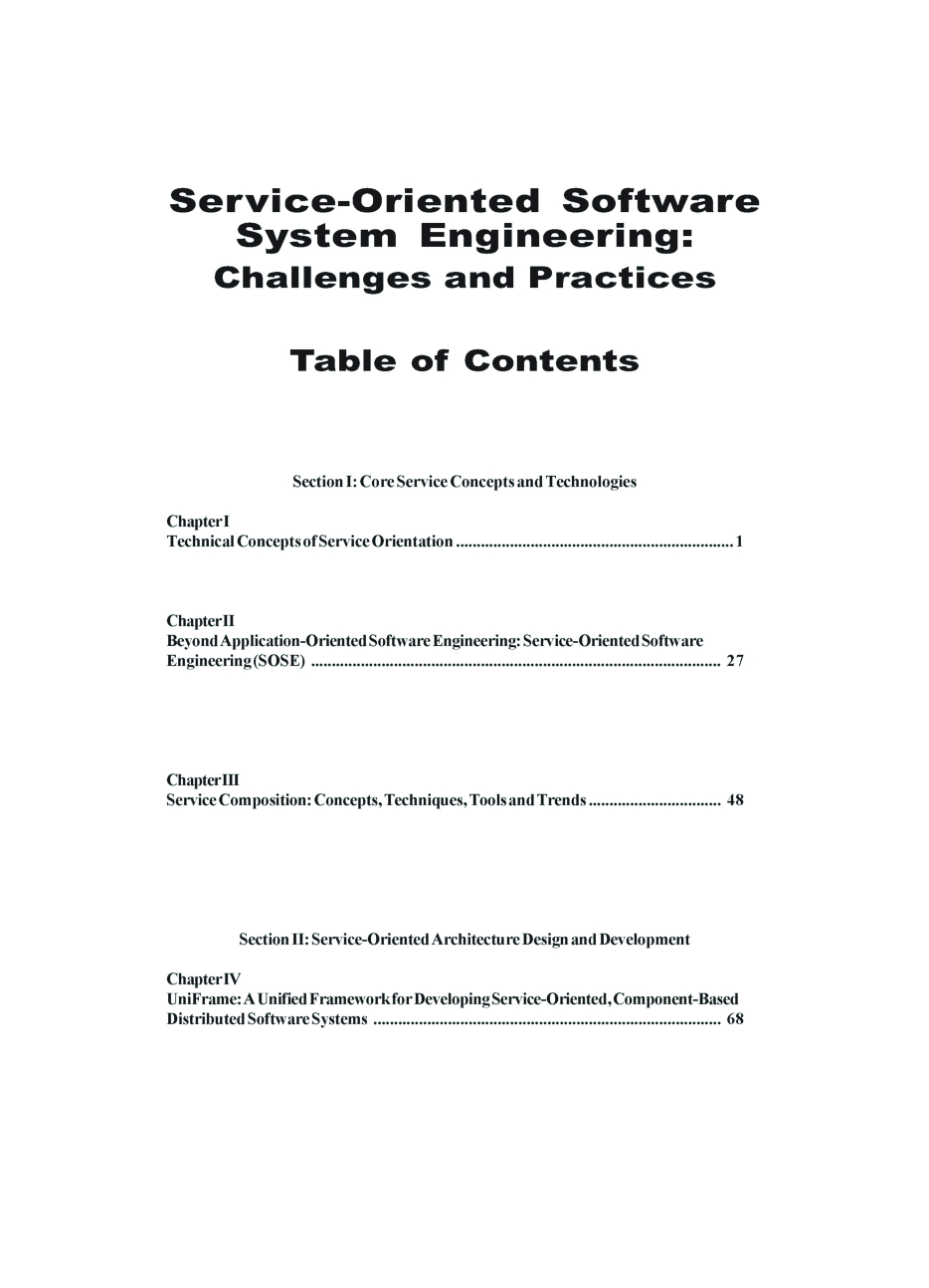 Service Oriented Software System Engineering Challenges And Practices - Page 3
