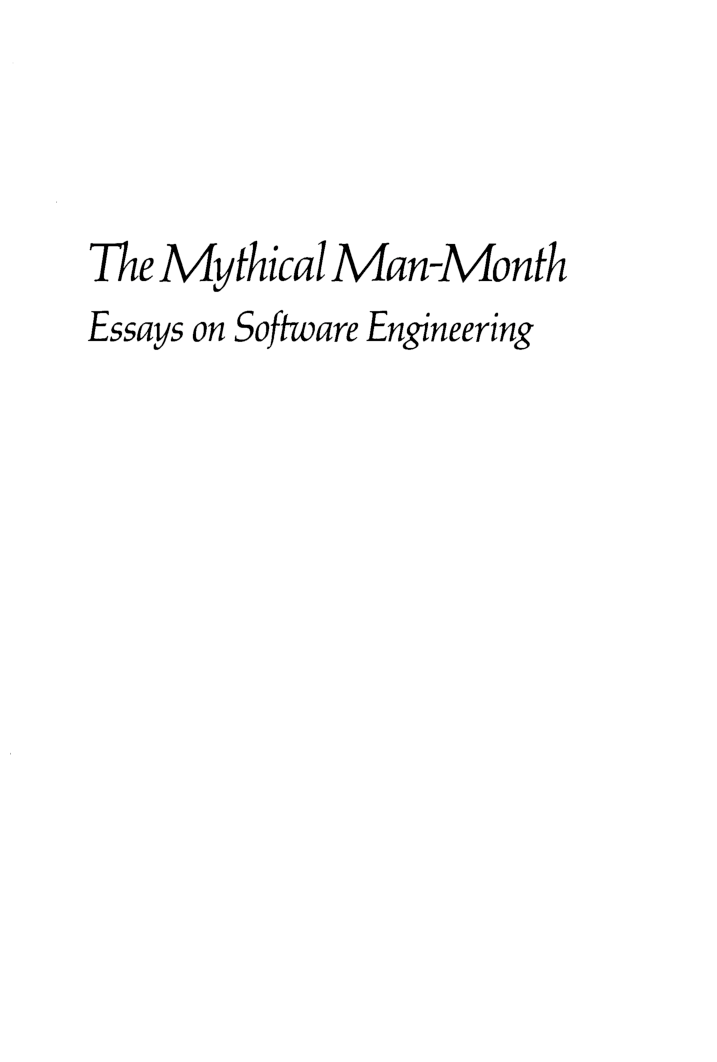 The Mythical Man Month Essays On Software Engineering  - Page 2