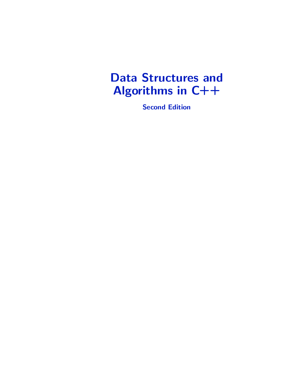 Data Sructures And Algorithms In C++ Second Edition - Page 2