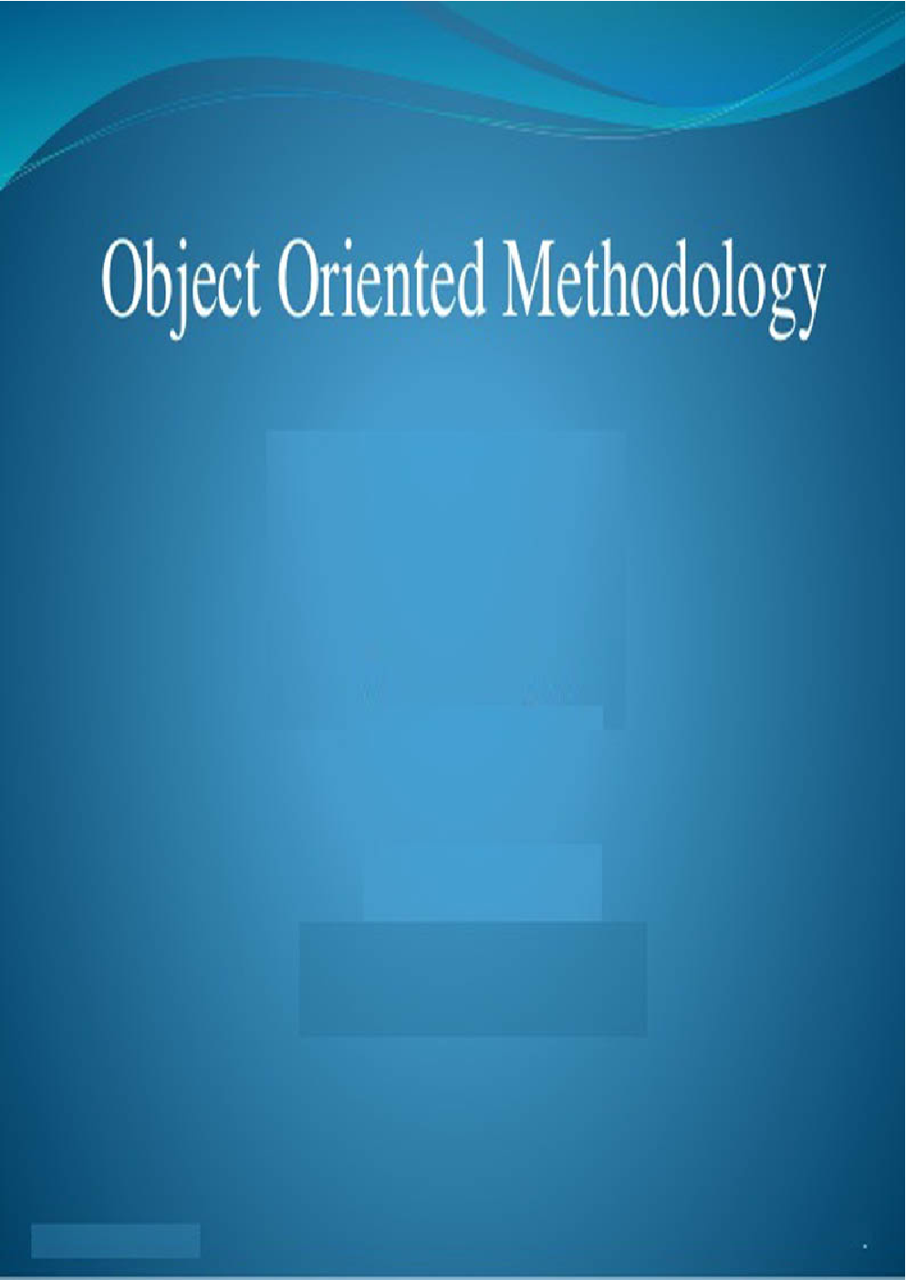 Introdution To Object Oriented Methodology - Page 1