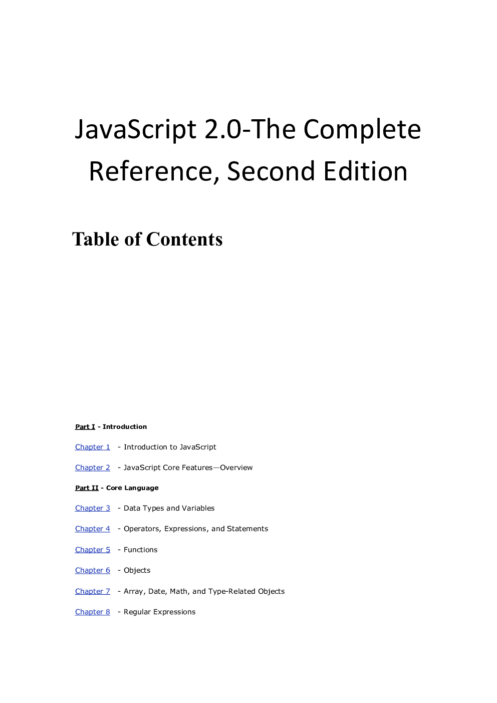 The Complete Reference Java Script 2.0 Second Edition - Page 2