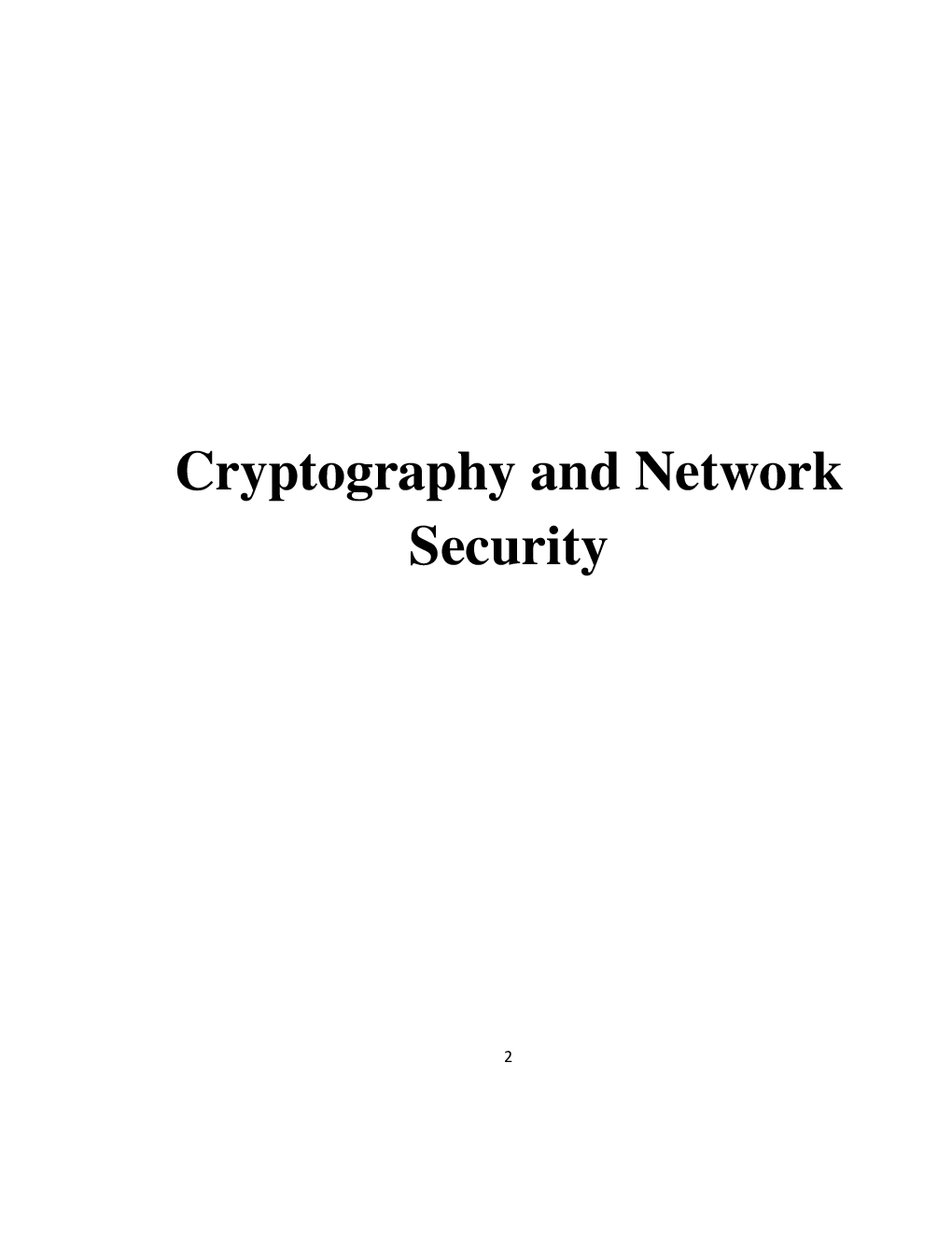 Cryptography And Network Security - Page 2