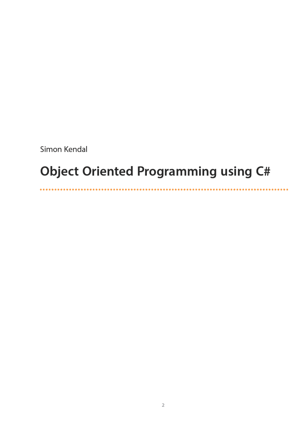 Object Oriented Programming Using C# - Page 5