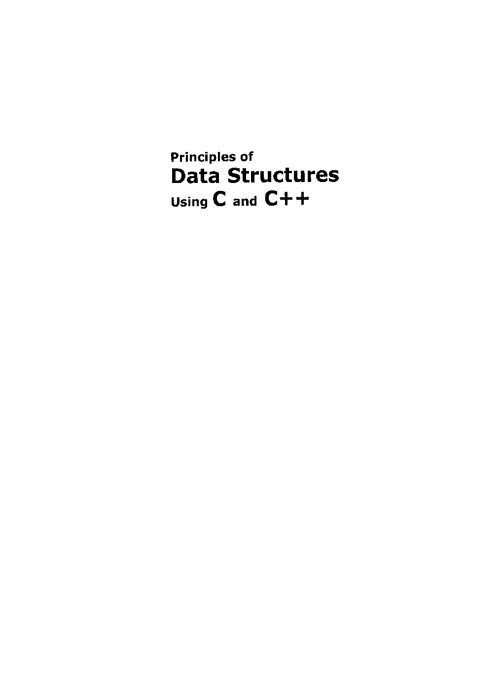 Principles Of Data Structures Using C And C++ - Page 2
