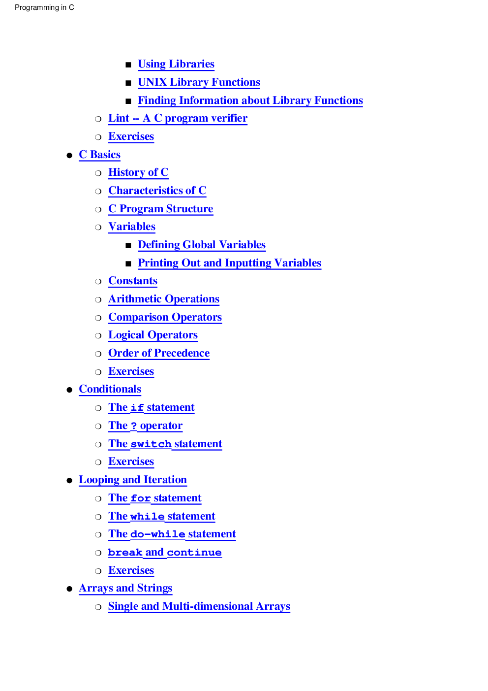 Programming In C UNIX System Calls And Subroutines Using C - Page 3