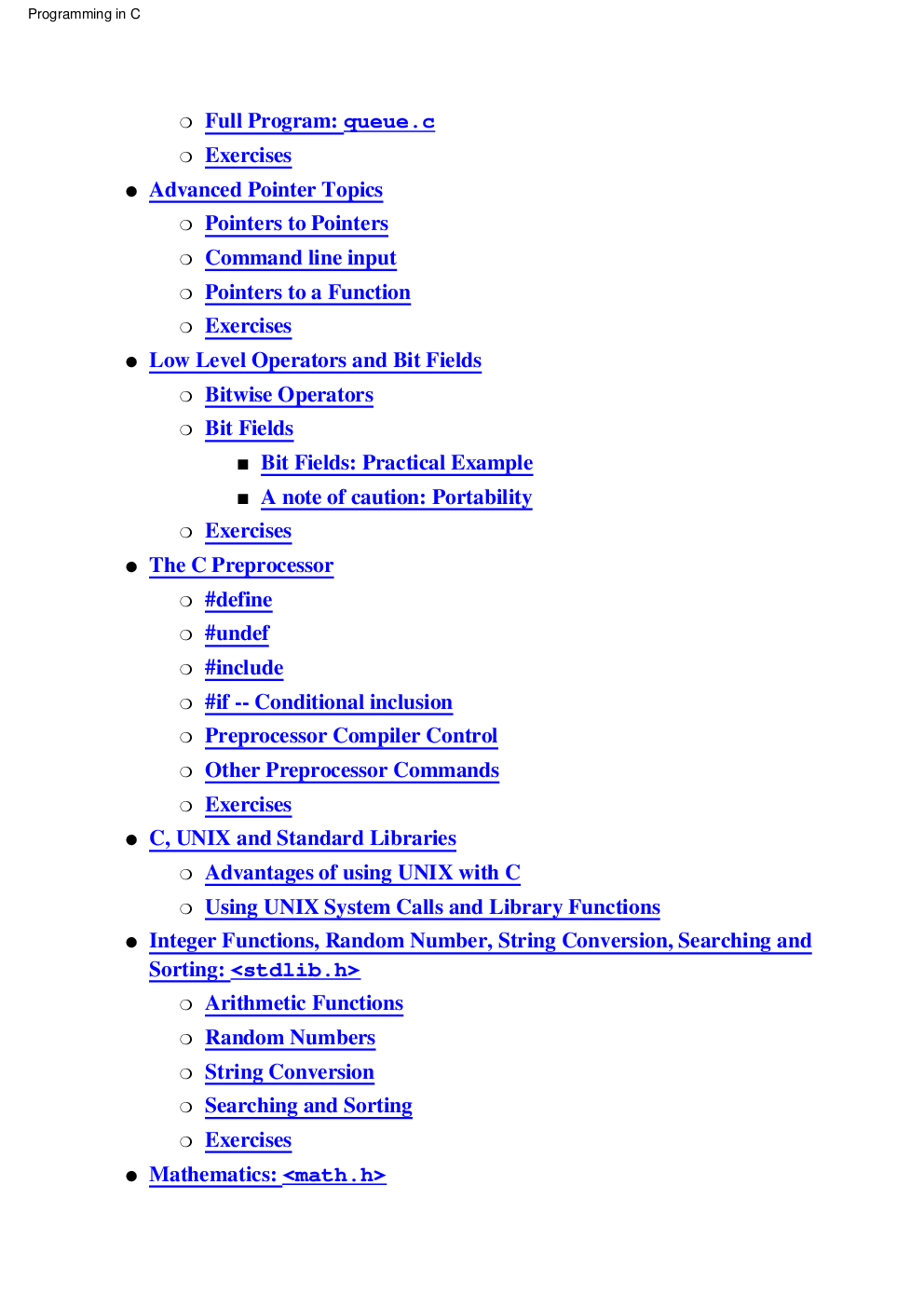 Programming In C UNIX System Calls And Subroutines Using C - Page 5
