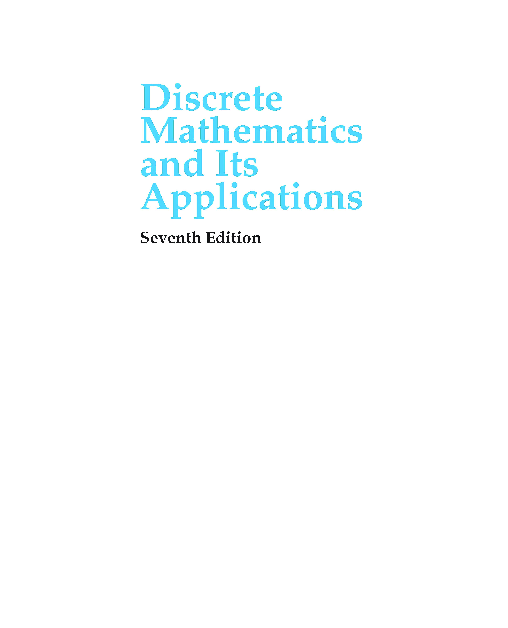 Discrete Mathematics And Its Applications Seventh Edition - Page 2