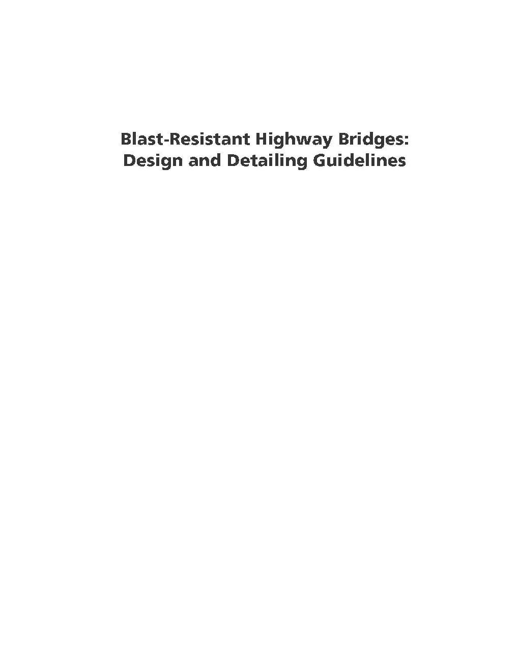 Blast Resistant Highway Bridges Design And Detailing Guidelines - Page 2