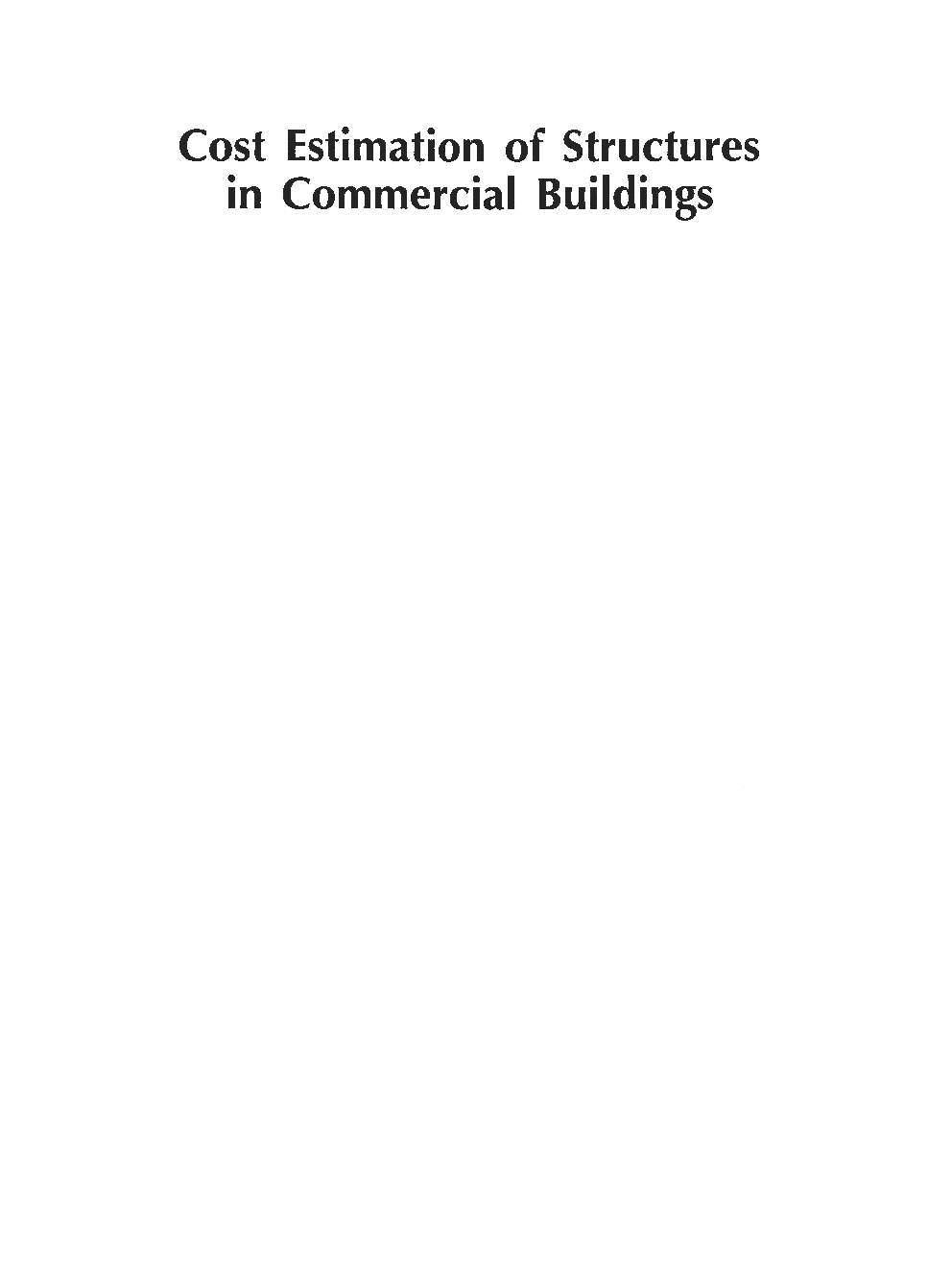 Cost Estimation Of Structures In Commercial Buildings - Page 2