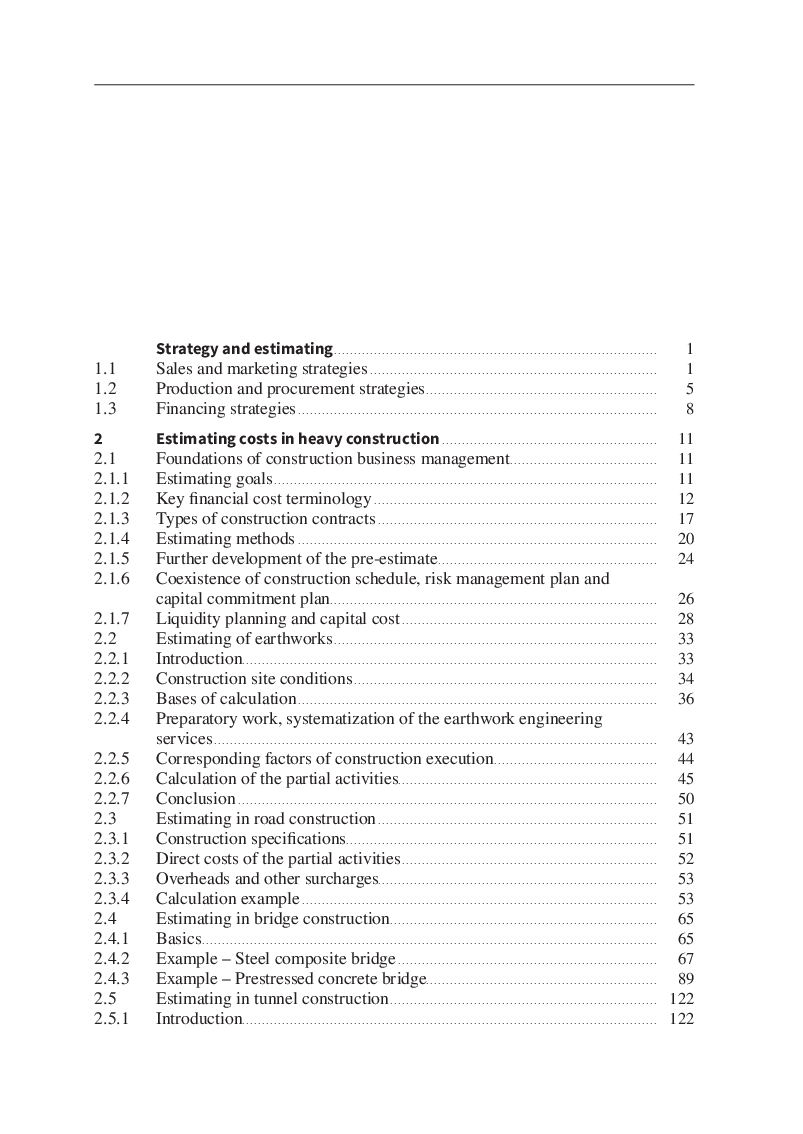 Estimating In Heavy Construction Roads, Bridges, Tunnels, Foundations - Page 3