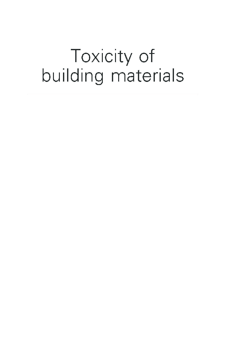 Toxicity Of Building Materials - Page 2