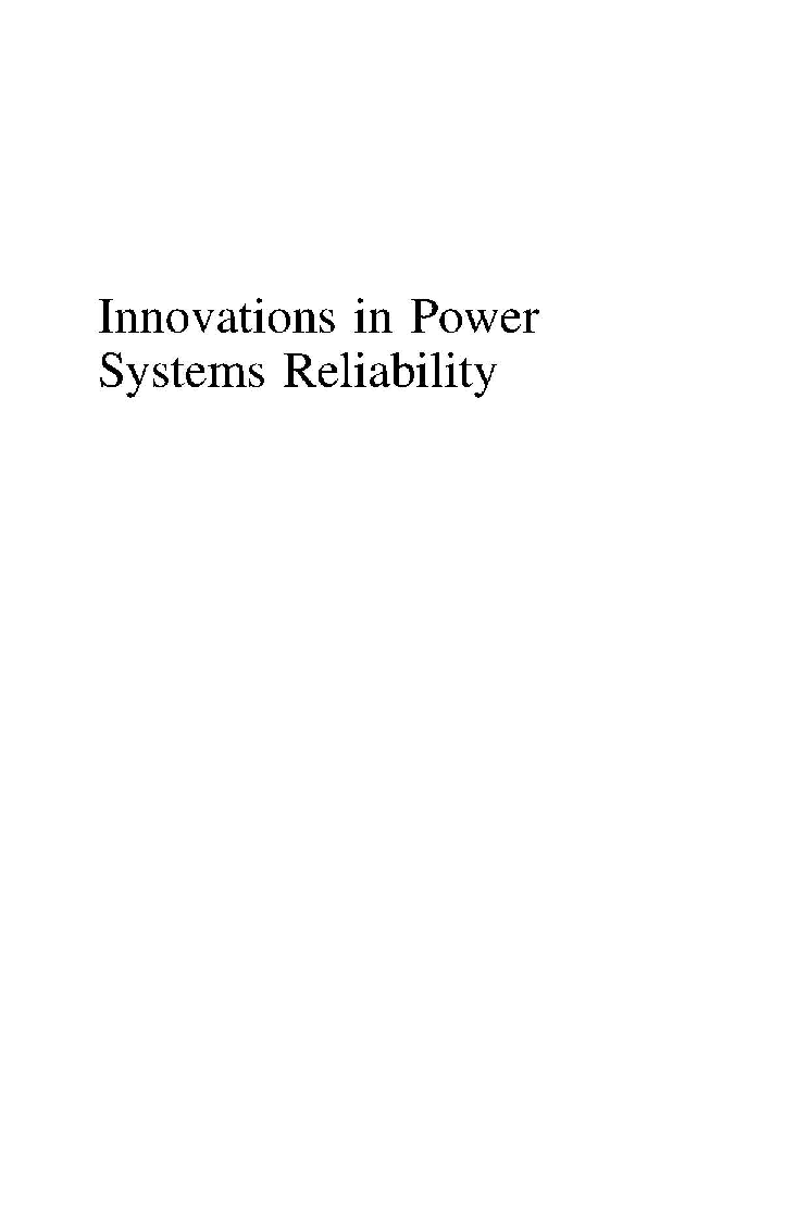 Innovations In Power Systems Reliability - Page 2
