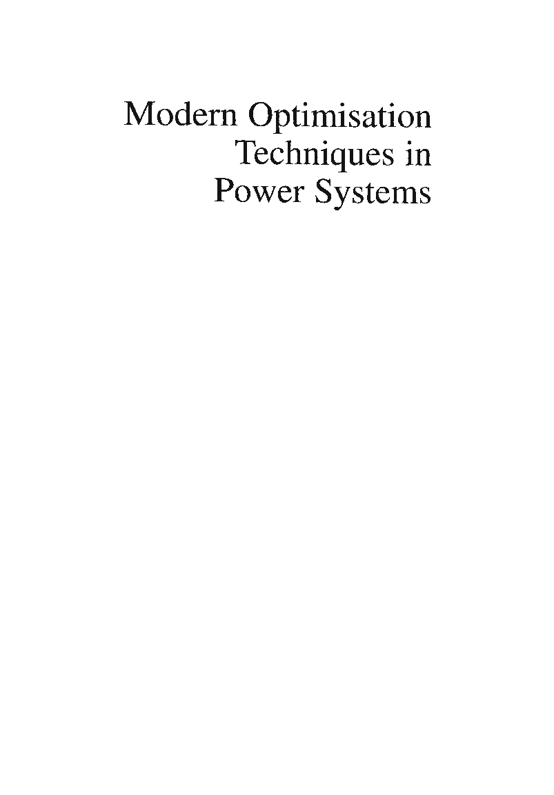 Modern Optimisation Techniques In Power Systems - Page 2