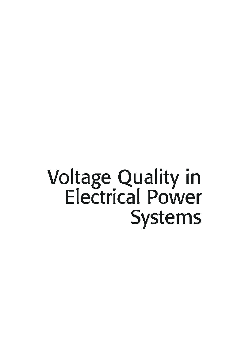 Voltage Quality In Electrical Power Systems - Page 2