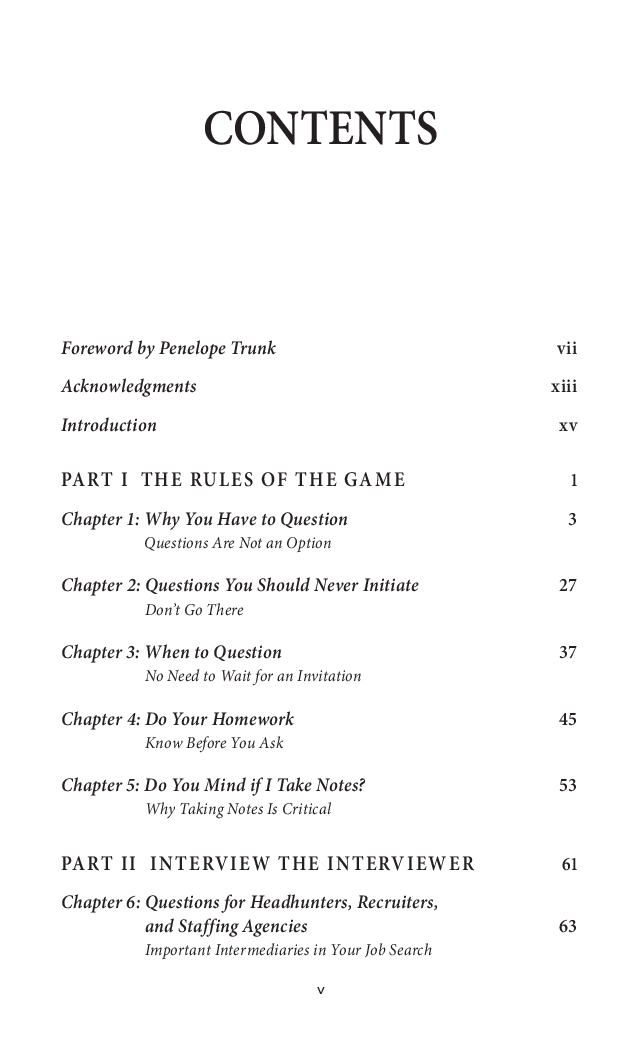 301 Best Questions To Ask On Your Interview Second Edition - Page 3