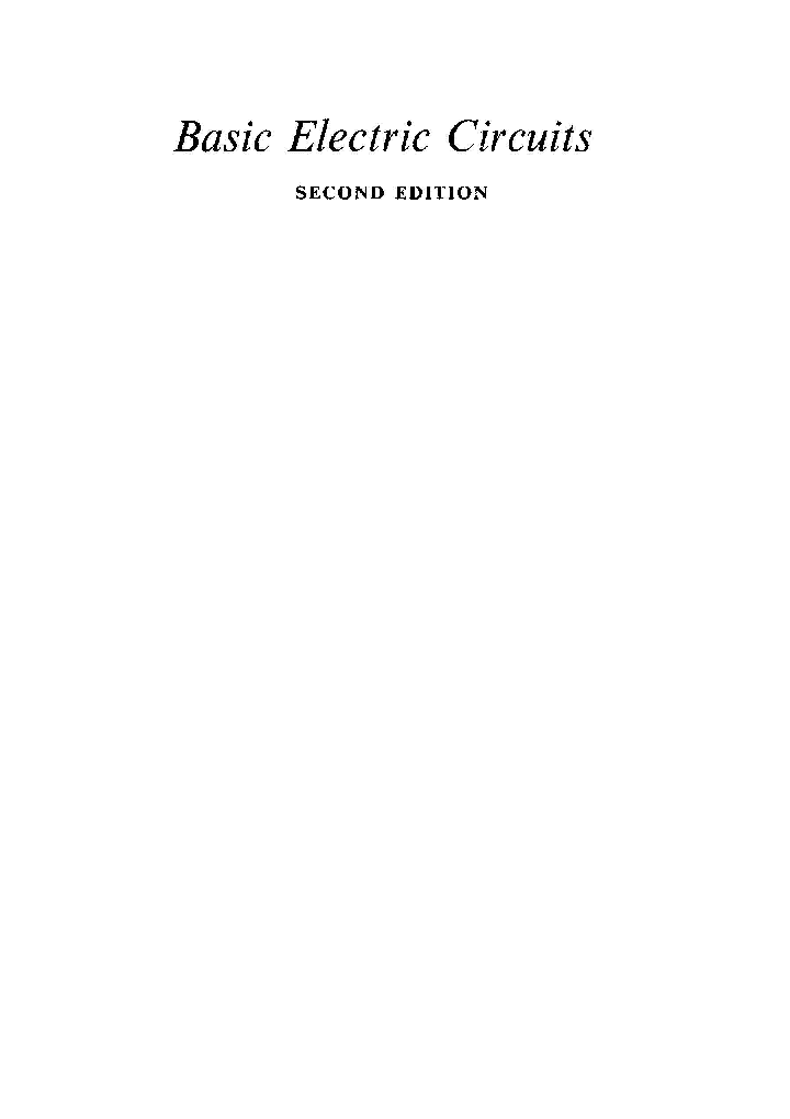 Basic Electric Circuits Second Edition - Page 2