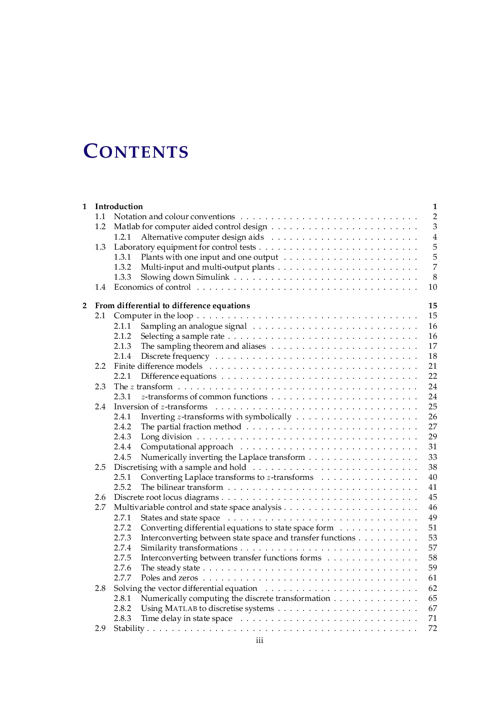 Advanced Control Using Matlab Or Stabilising The Unstabilisable - Page 2