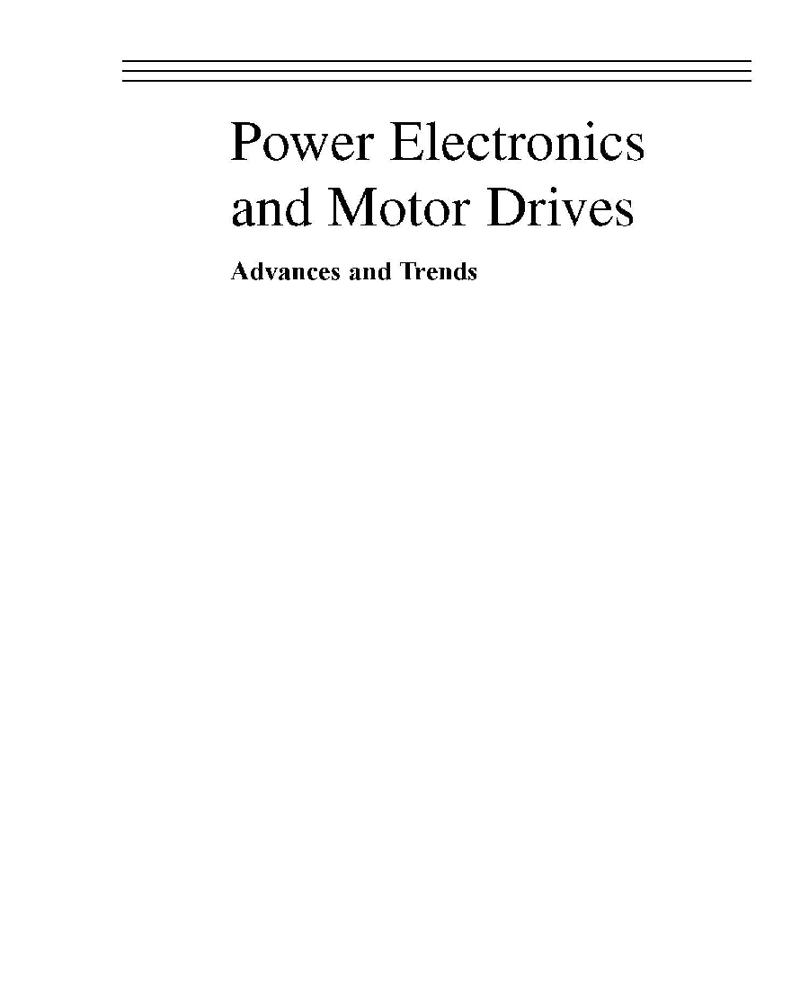 Power Electronics And Motor Drives Advances And Trends - Page 2