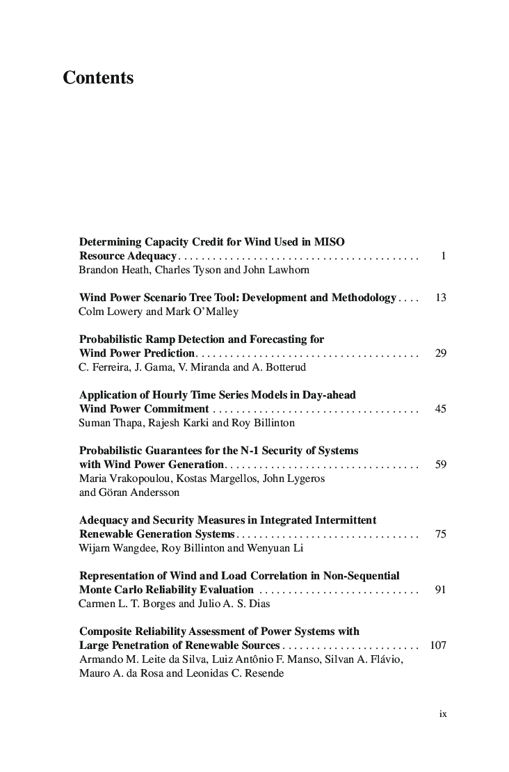 Reliability And Risk Evaluation Of Wind Integrated Power Systems - Page 3