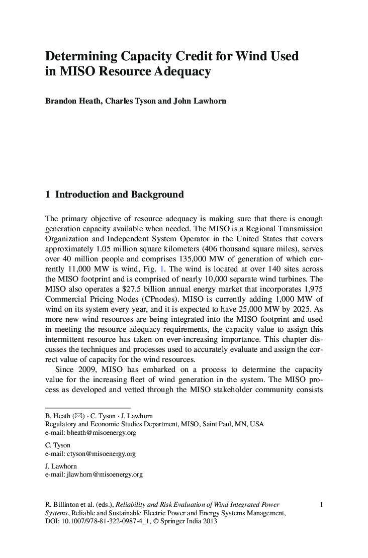 Reliability And Risk Evaluation Of Wind Integrated Power Systems - Page 4
