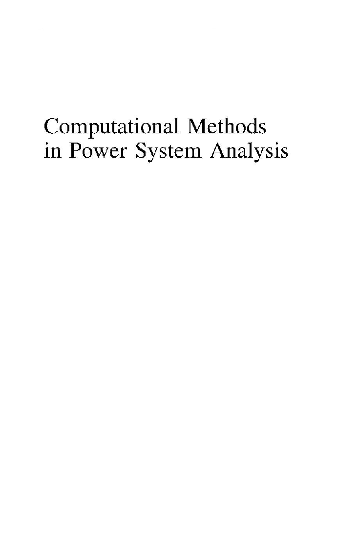 Computational Methods In Power System Analysis - Page 2
