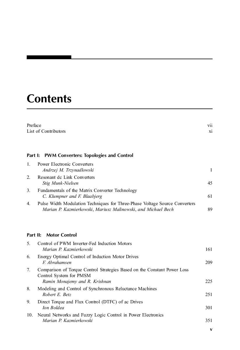 Free Download Control In Power Electronics Selected Problems PDF Online