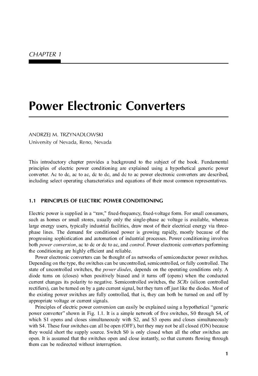 Free Download Control In Power Electronics Selected Problems PDF Online