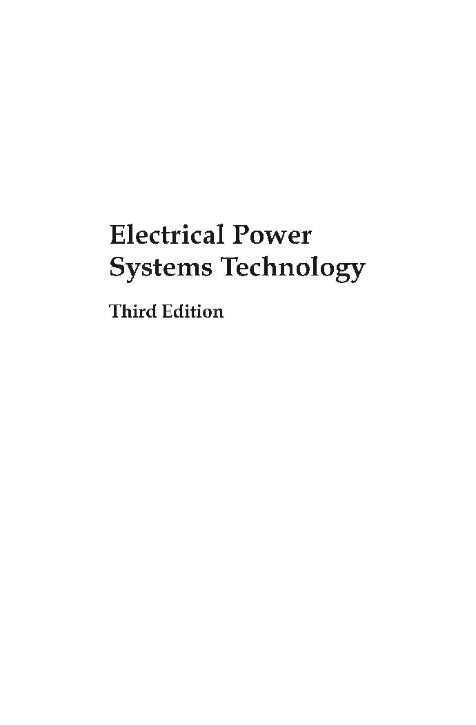 Electrical Power Systems Technology Third Edition - Page 2