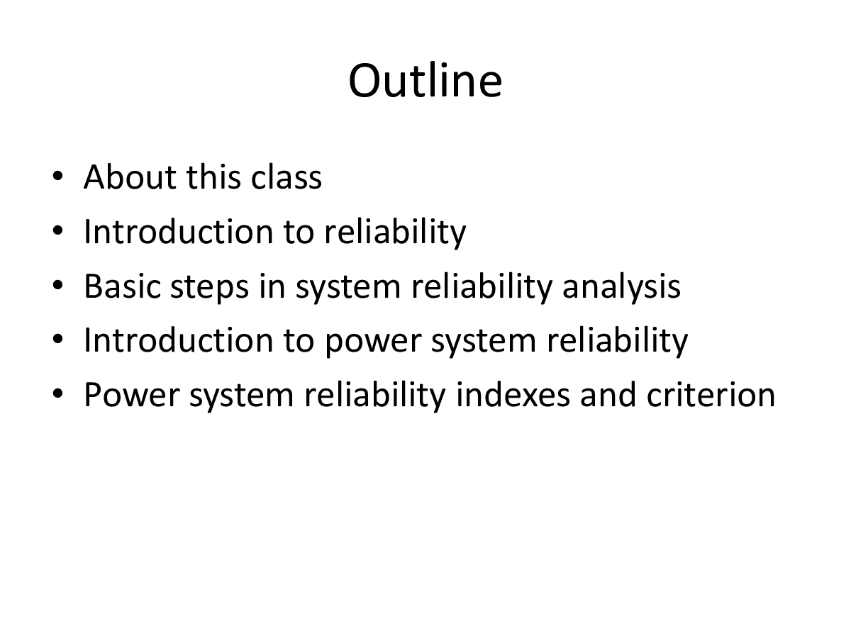 EE5712 Power System Reliability Introduction - Page 2