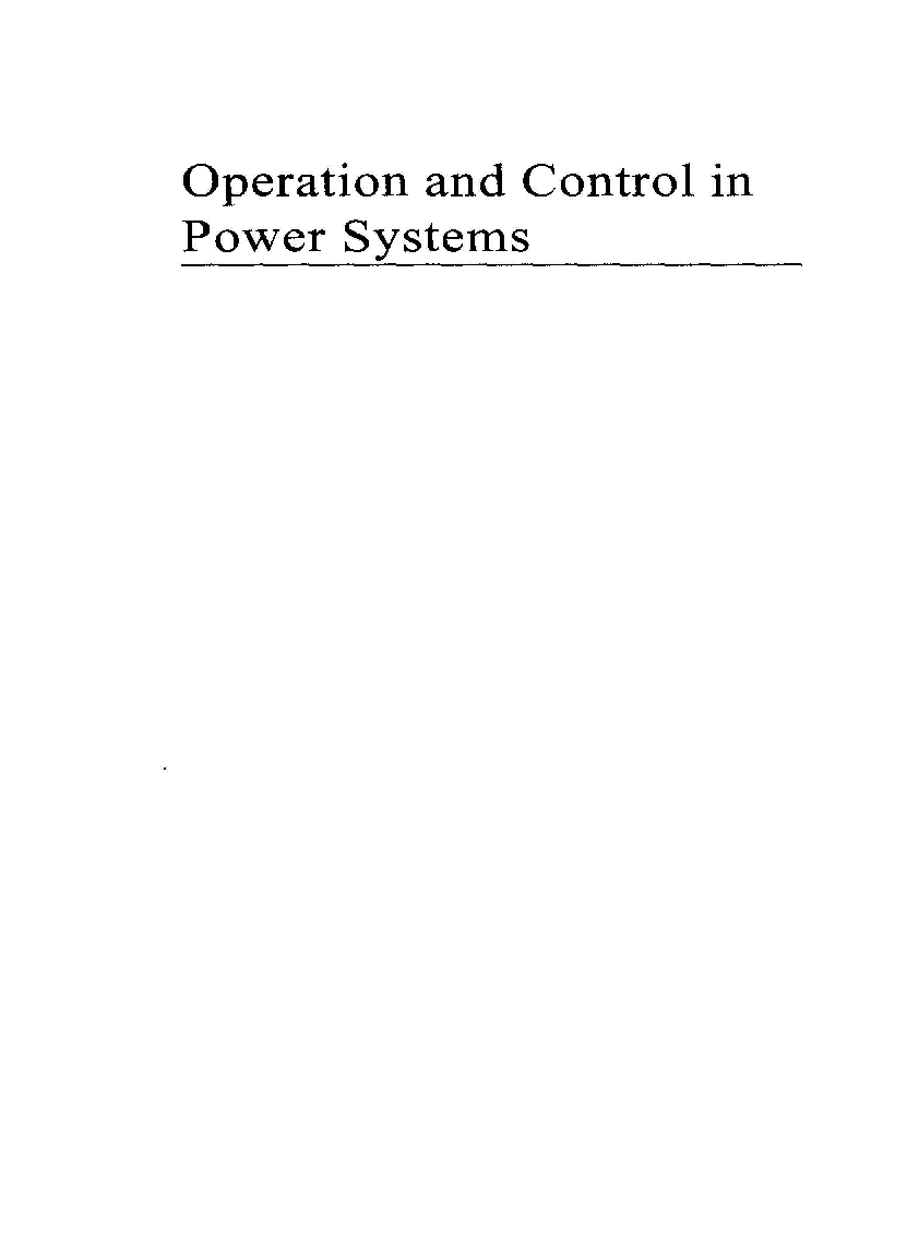 Operation And Control In Power Systems - Page 2