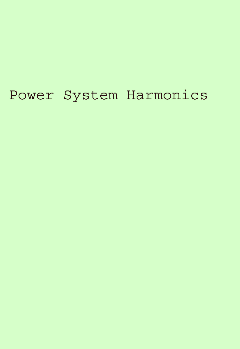 Power System Harmonics - Page 1