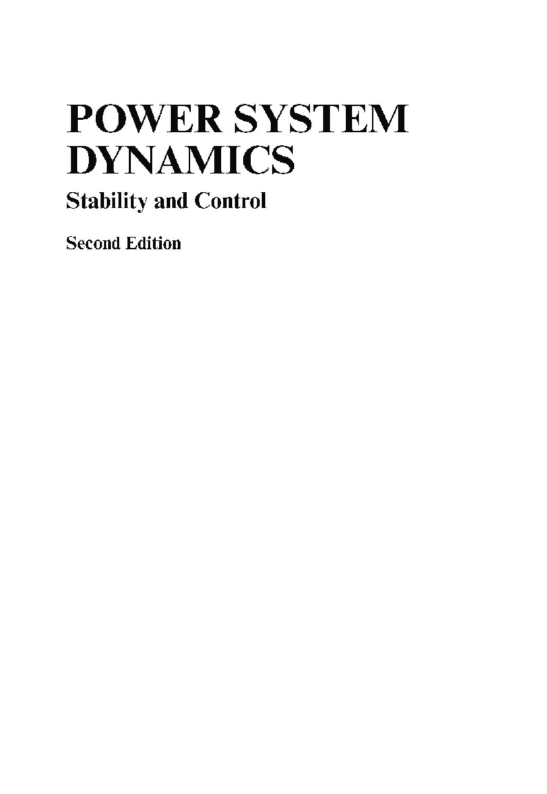 Download Free Power System Dynamics Stability And Control Second ...