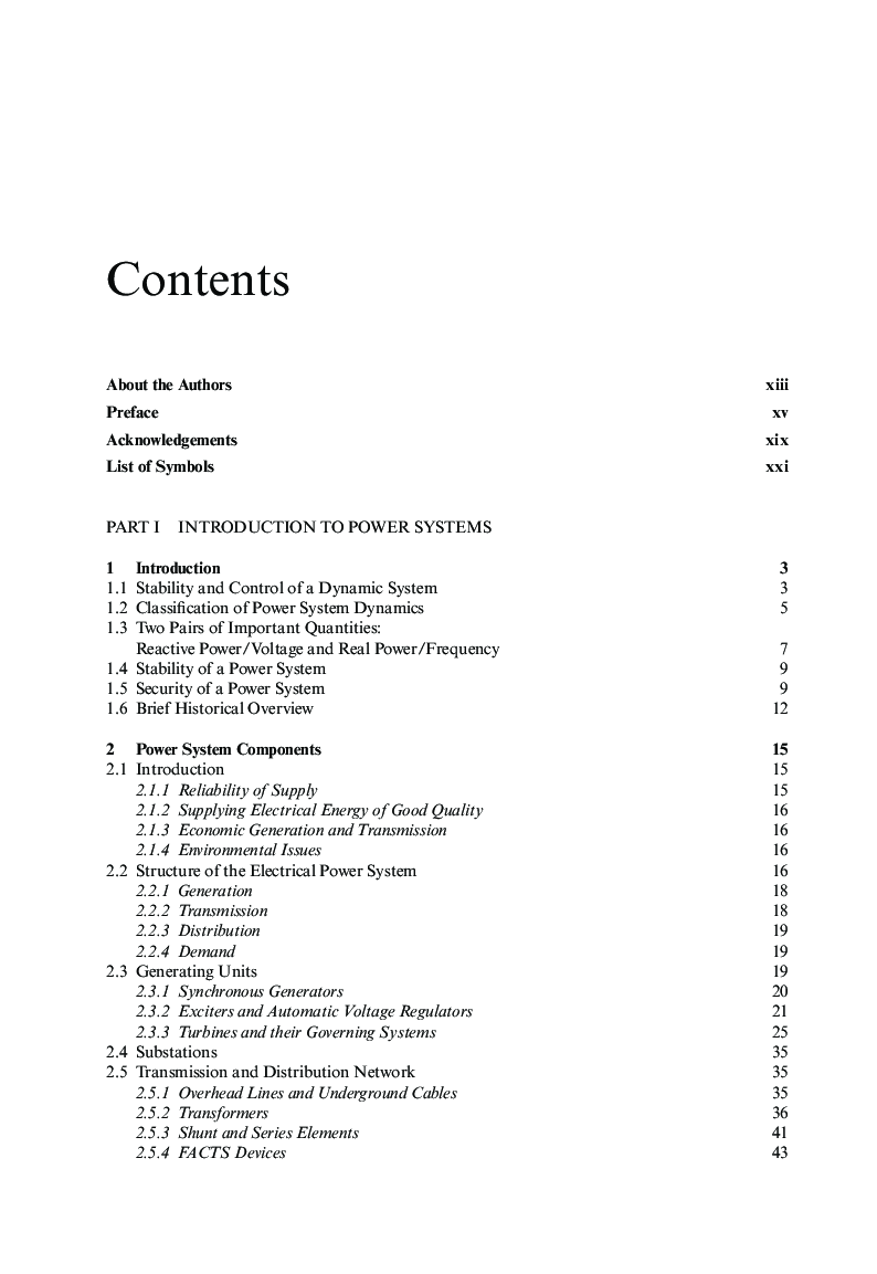 Power System Dynamics Stability And Control Second Edition - Page 3
