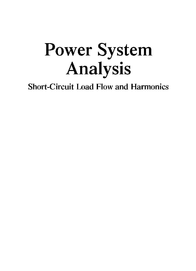 Download Free Power System Analysis Short Circuit Load Flow And
