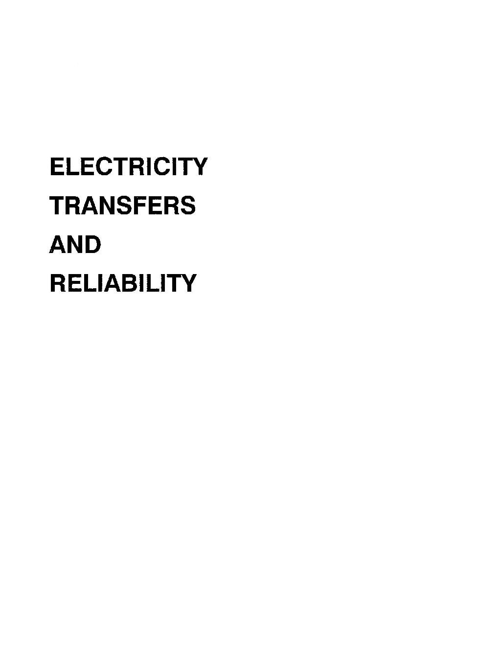 Electricity Transfers And Reliability - Page 2